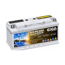 Bater�a AGM Solar 100Ah 12V GIGA GN100 | M�xima Fiabilidad